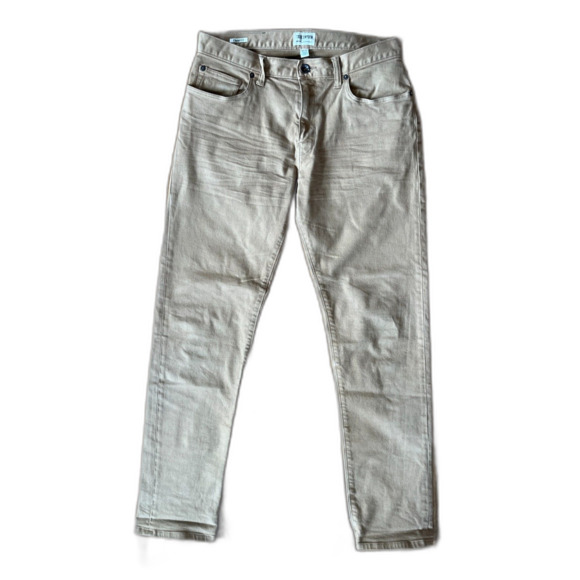TODD SNYDER New York Beige 100% Cotton Stretch Jeans Pants    Mens Size 30 x 32 - Picture 1 of 8
